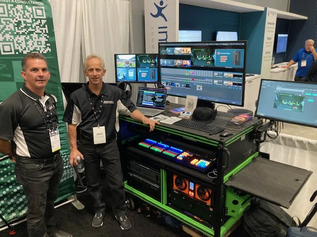 Doug Solis and Chad at NAB Show with Bigfoot production system